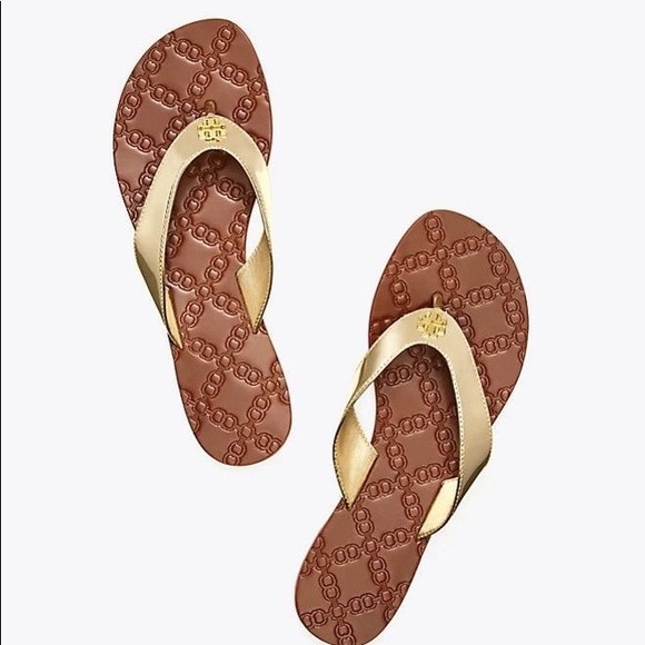 monroe metallic thong sandal